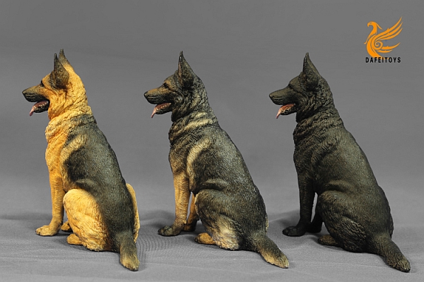 DF001A-03 Schäferhund - dunkel - sitzend