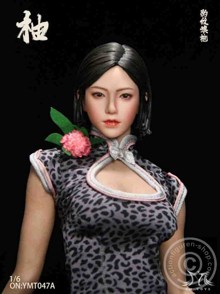YMT-47A-06 Leopard Print Cheongsam & Female Head Sculpt "Pomelo" - A