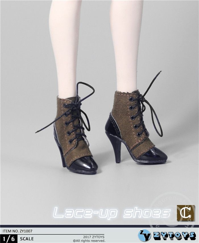 Female Lace-Up Shoes - brown