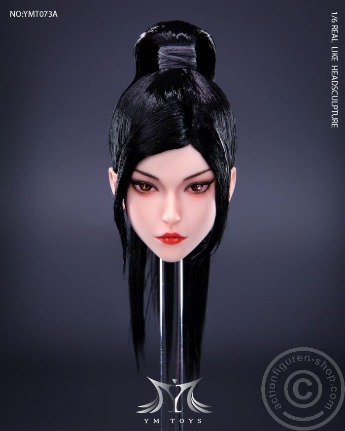 Head - Meier Girl - black Braid - Pin-Up Hair