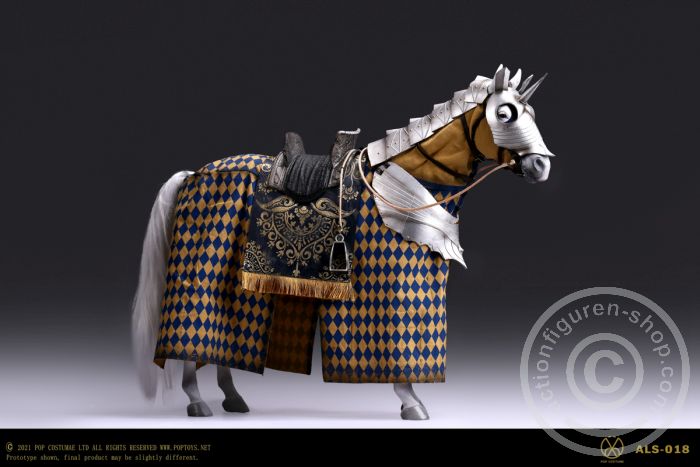 PTALS018-02 Gothic Silver Armor Horse