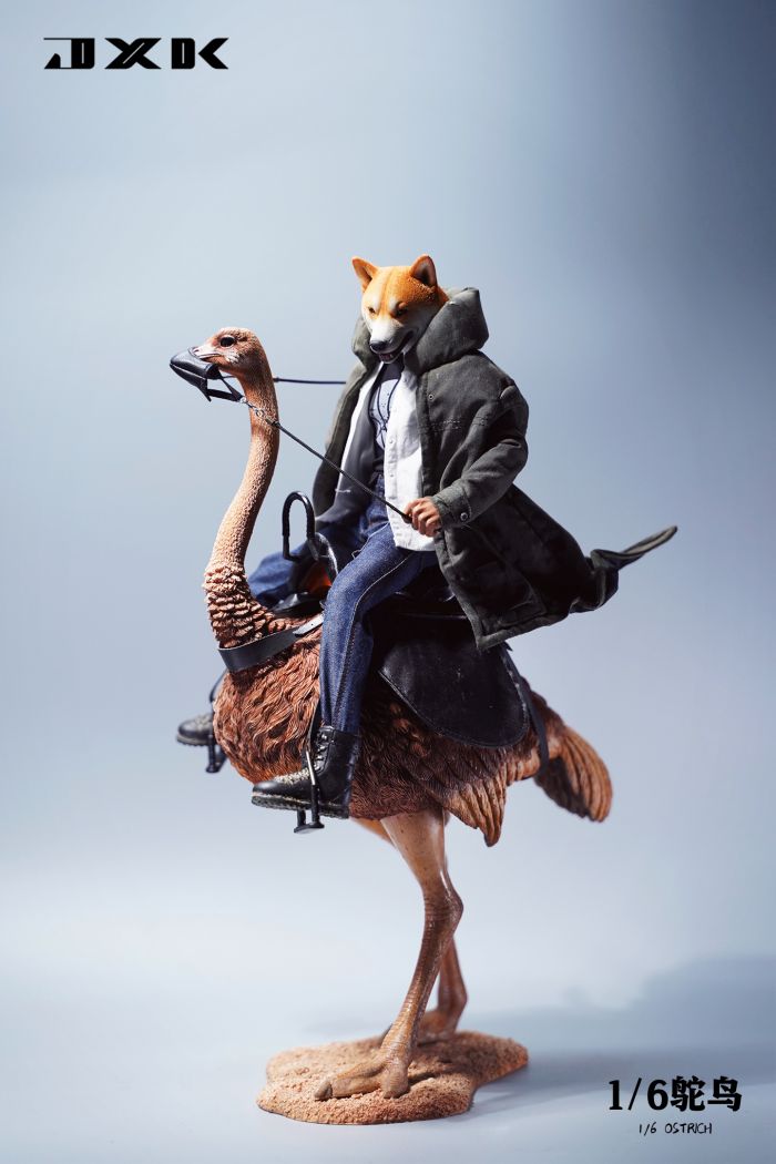 Ostrich - w/ Saddle & Bridle - Version B2 | JxK097B2