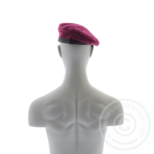 afsb04-03wuBmoRyraMuhv Barett - FJ - Bundeswehr - wein-rot mit Abzeichen