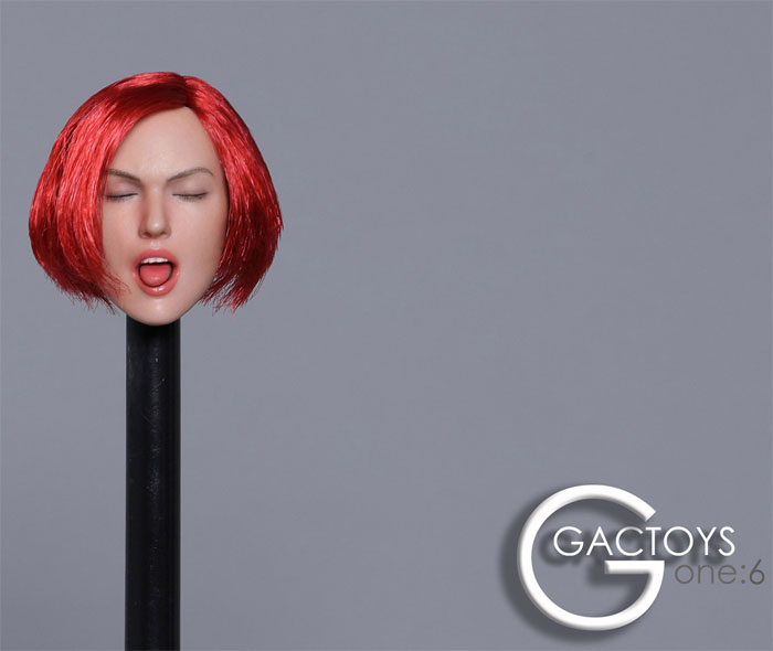 Female Head w/ closed Eyes - red hair