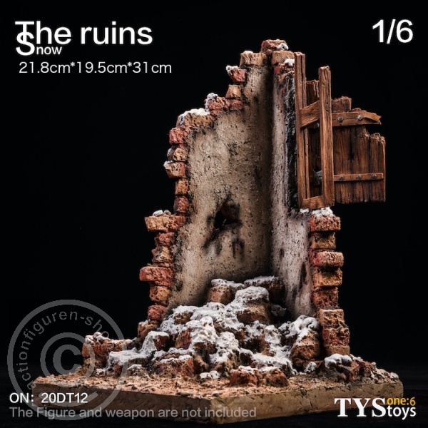 20DT12-02 The Ruins Snow - Diorama