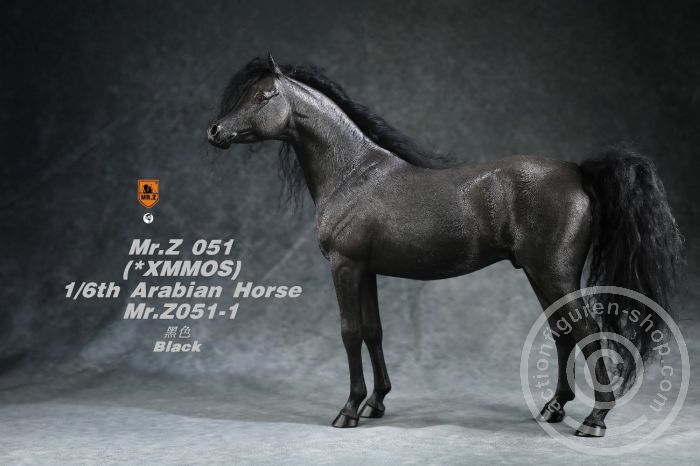 Arabian Horse w/ full European Harness - black