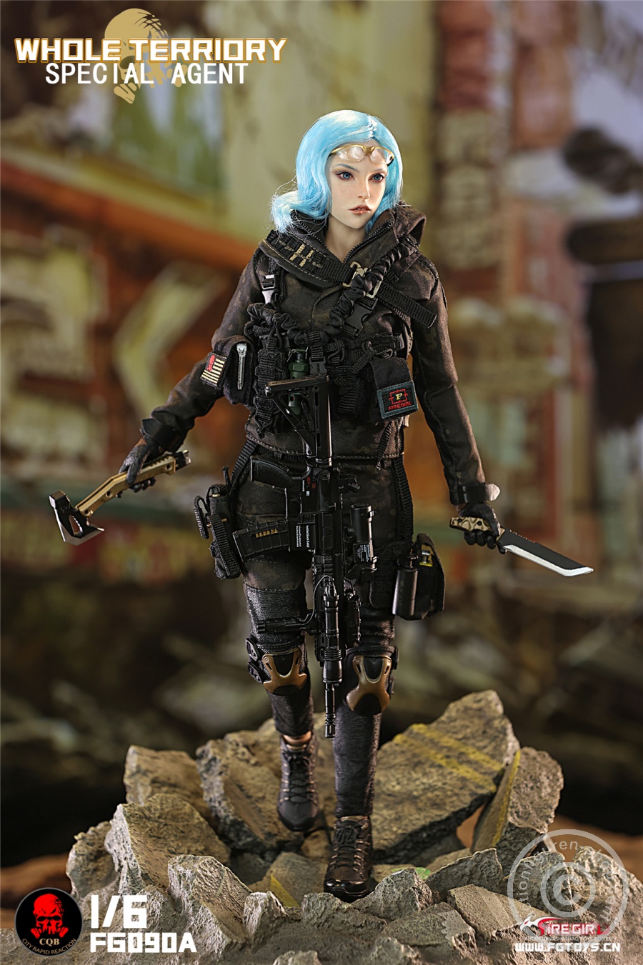 All Territory Secret Agent CQB Tactical Team Suit - Outfit & Accessoire Set - in 1/6 scale