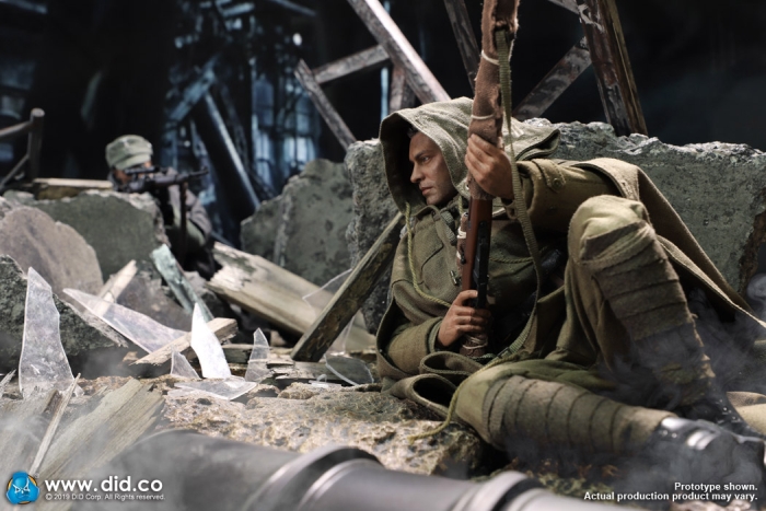 80139-15 Vasily Zaitsev - WW II Red Army Sniper - with weathering