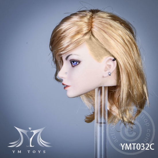 Head - blond Hair - w/ Piercings