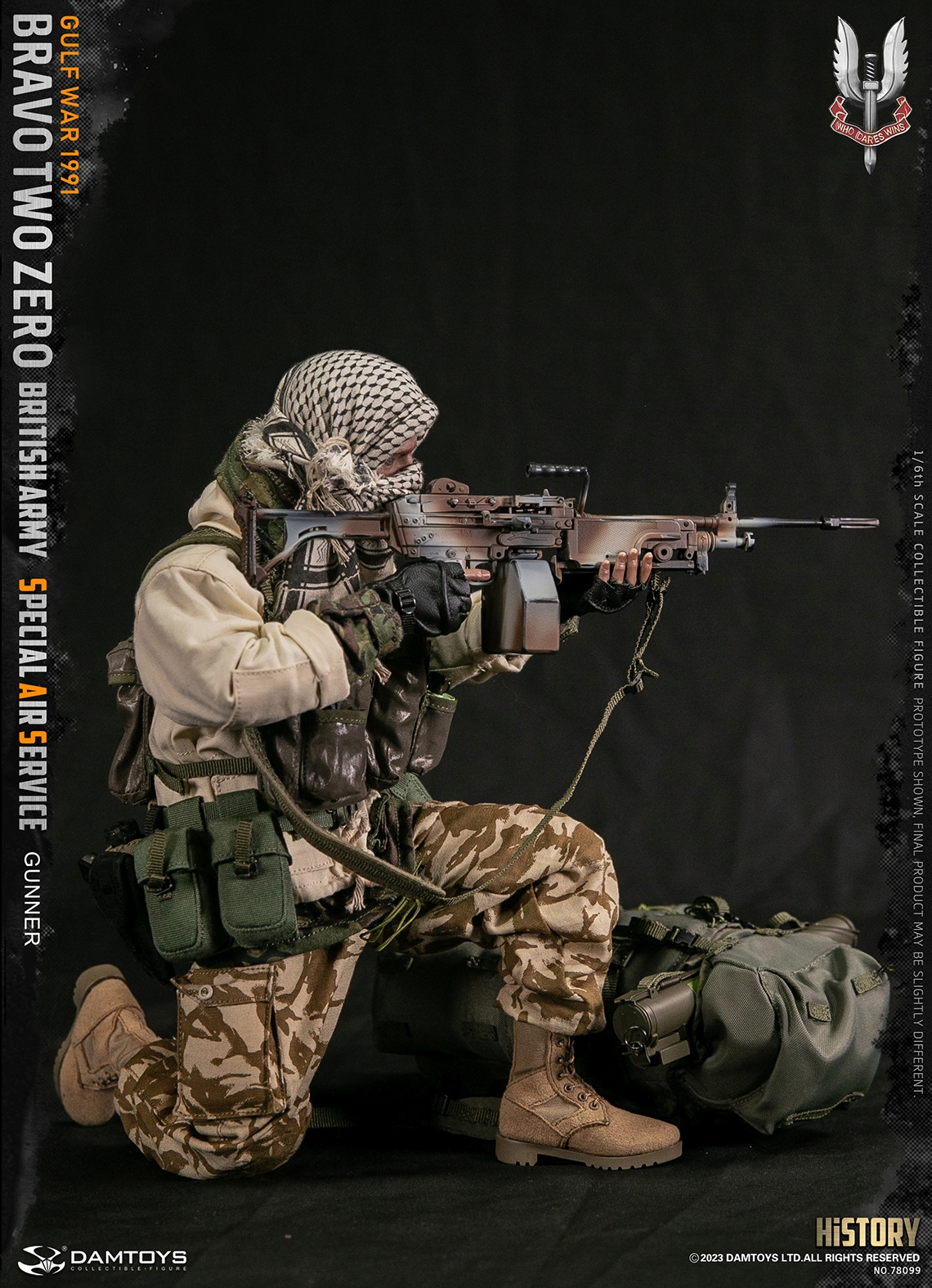 Bravo Two Zero - British Army Special Air Service (SAS) Gunner - Gulf War 1991 - in 1/6 scale Bravo Two Zero - British Army Special Air Service (SAS) Gunner - Gulf War 1991 - in 1/6 scale