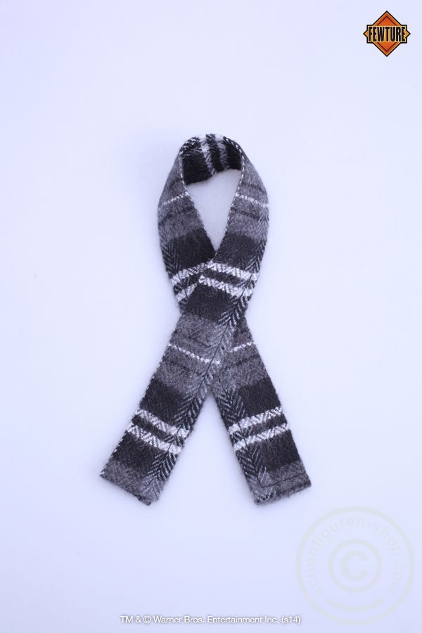 Scarf - blue-grey striped - wool