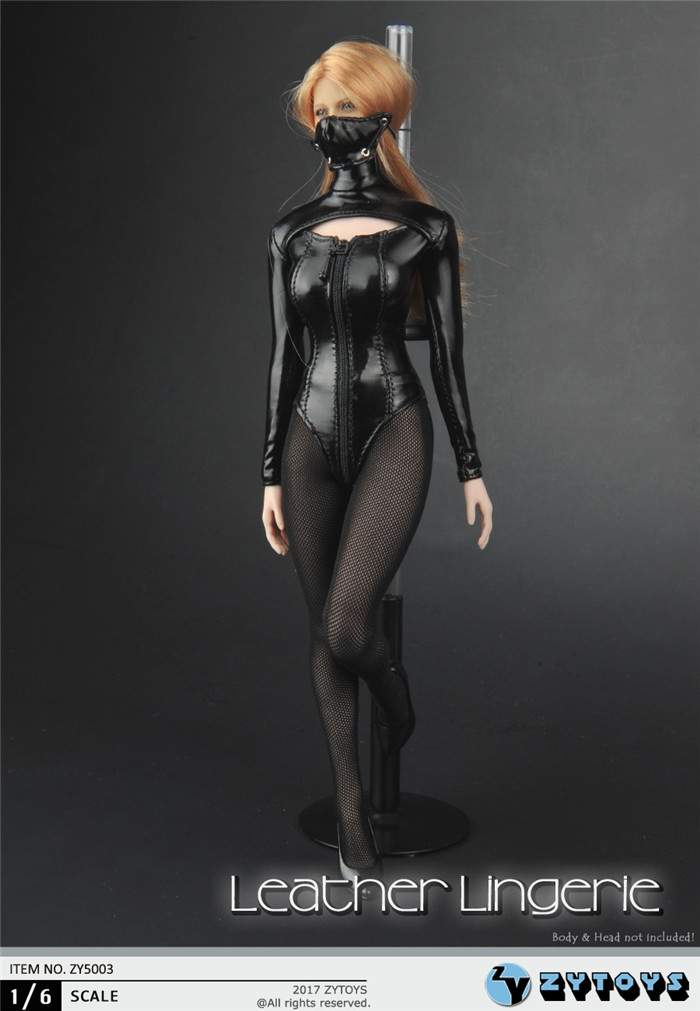 ZY5003-08 Sexy Leather Lingerie Set
