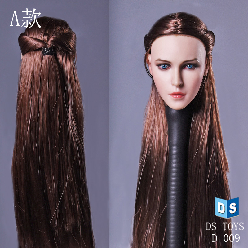 Female Head - long Brown Hair