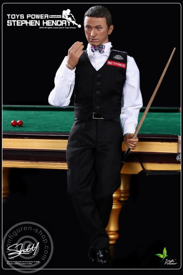 Snooker Player Hendry with Snooker Table