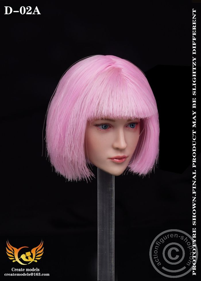CM-D02A-02 Head - short Pink Hair