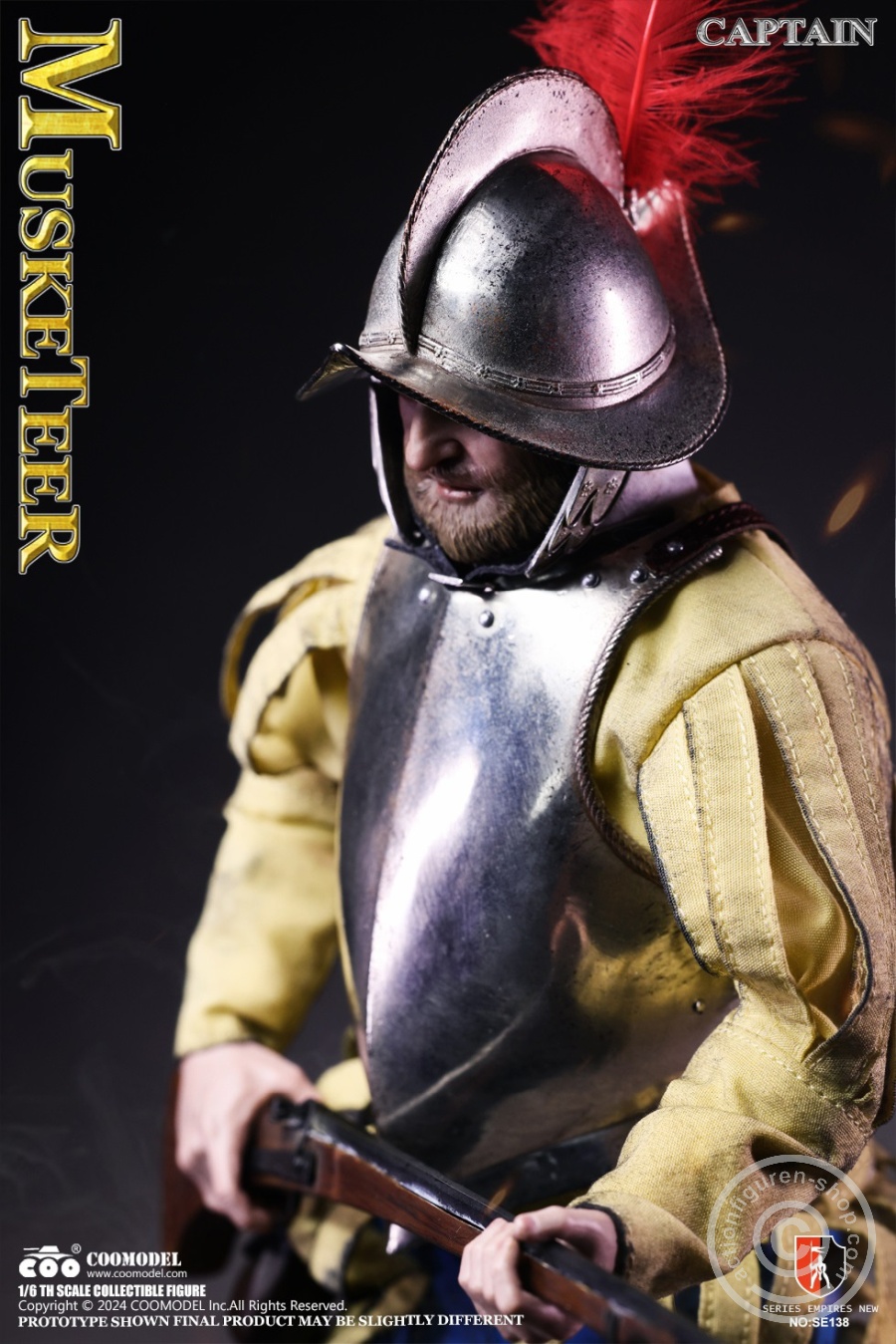 Spanish Conquiastador Musketeer Captain (Nickel Silver Edition) - Series Of Empires - in 1/6 scale Spanish Conquiastador Musketeer Captain (Nickel Silver Edition) - Series Of Empires - in 1/6 scale