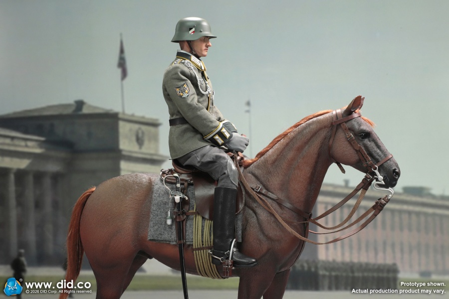 German WWII Brown War Horse (Standing) - in 1/6 scale