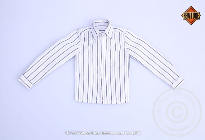 Shirt - long sleeve - white w/ stripes