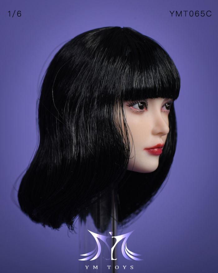 Head - mid-long black Hair