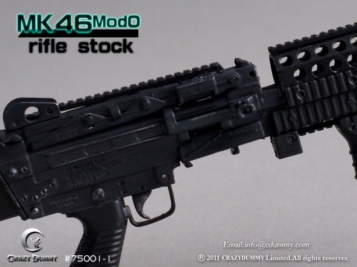 MK46MOD0-rifle stock - black