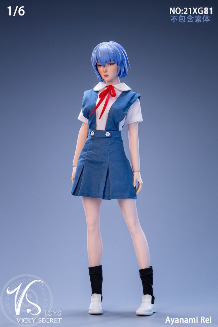 Student Girl - Ayanami Rei - Head & Outfit Set