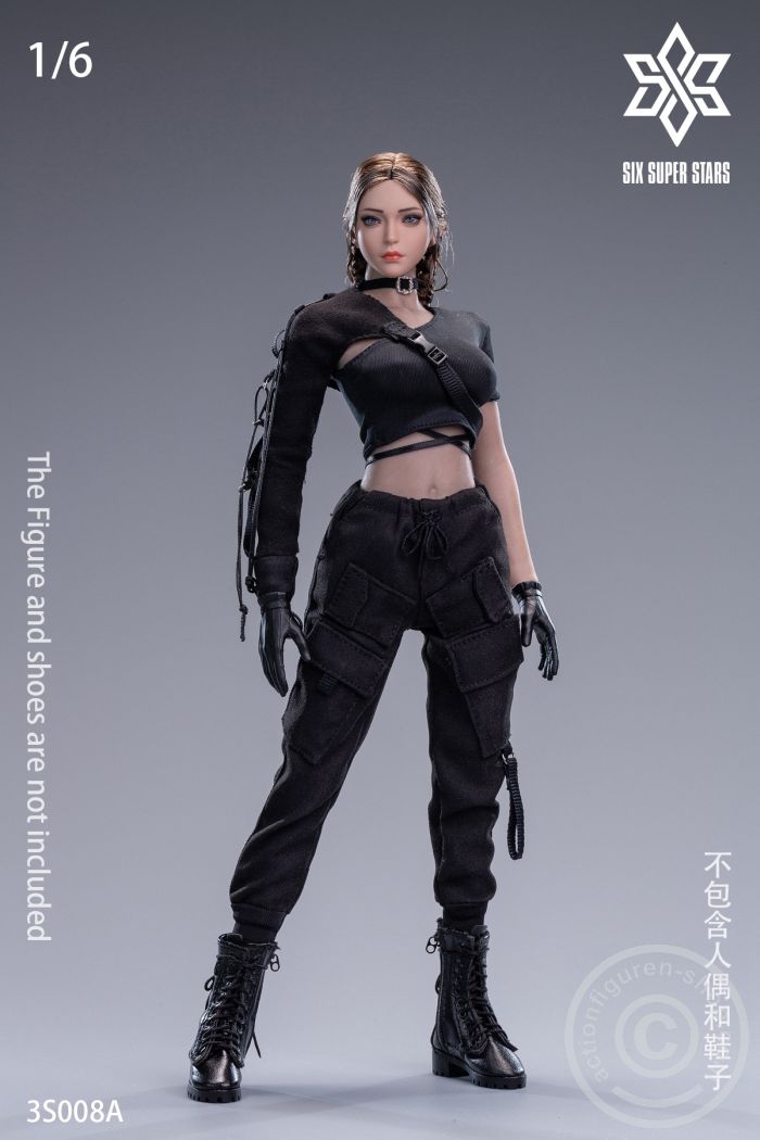 3S-008A-03 Sexy Raglan Top and Cargo Pants Dress Set