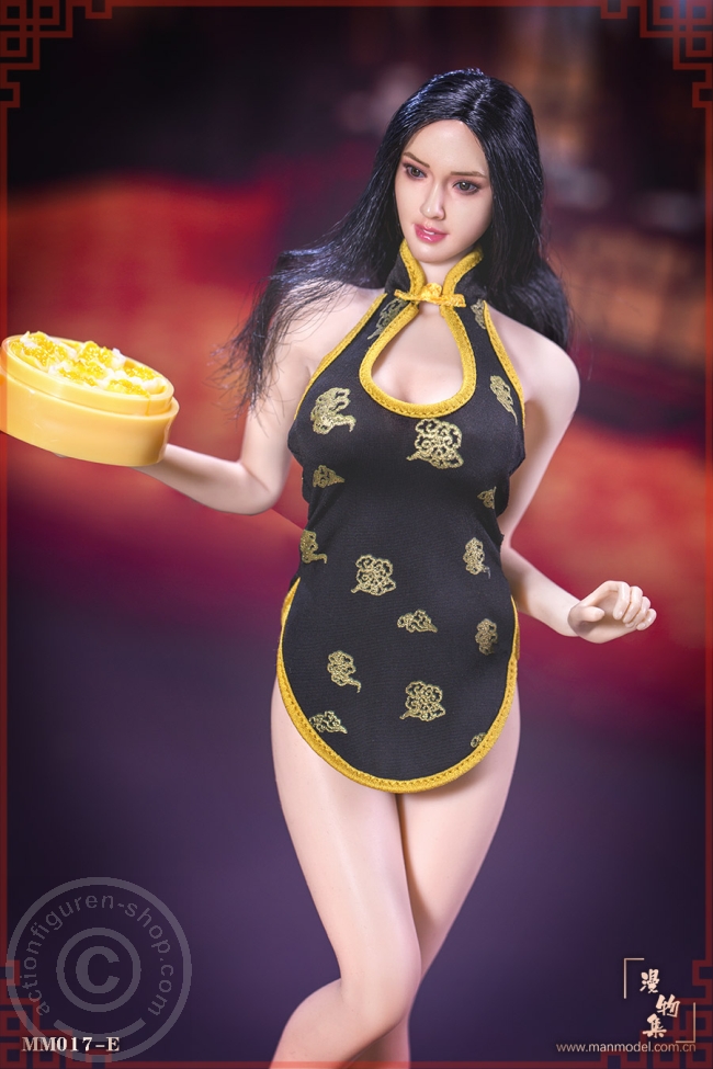 MaM17E-03 Chinese Restaurant Waitress Short Cheongsam - E