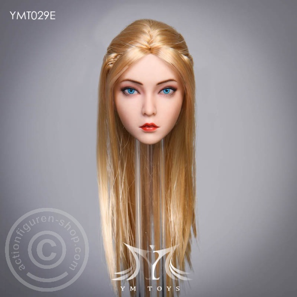 Head - blond Hair - w/ Braids and Barrette