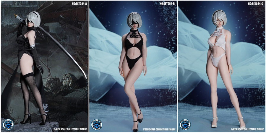 Sexy Robotic Android - Head & Outfit Set - White Sexy Robotic Android - Head & Outfit Set - White