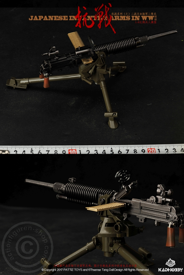KH-NB10N-11 WWII Japanese Infantry Soldier w/ Heavy MG Typ 92