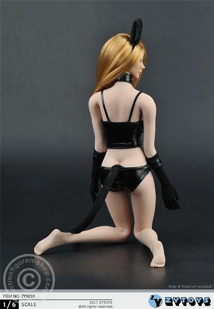 ZY5010-06 Sexy Cat Girl Leather Lingerie Set