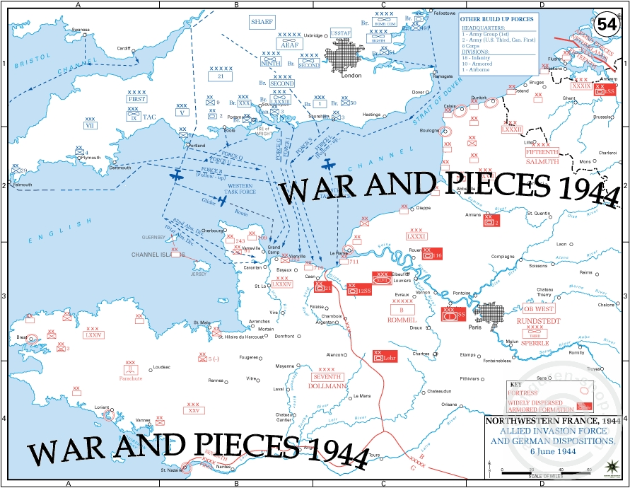 WW II Landkarten Set West Europa