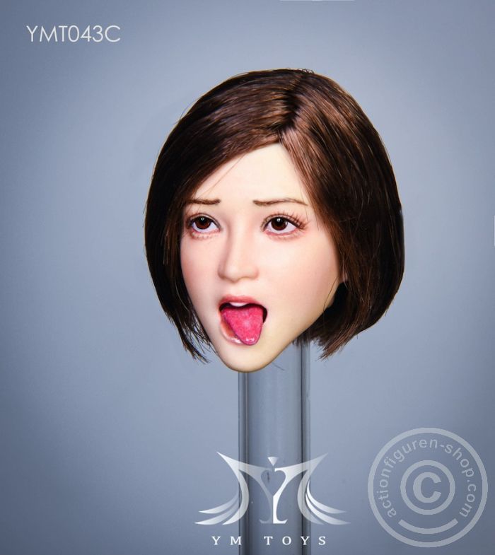 Head - brown short hair w/ Tongue out
