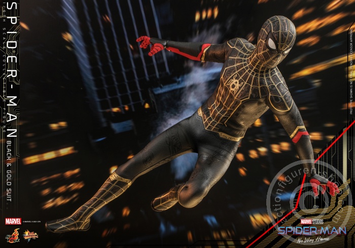 608451-10 Spider-Man: No Way Home - Spiderman (Black & Gold Suit) - MMS604