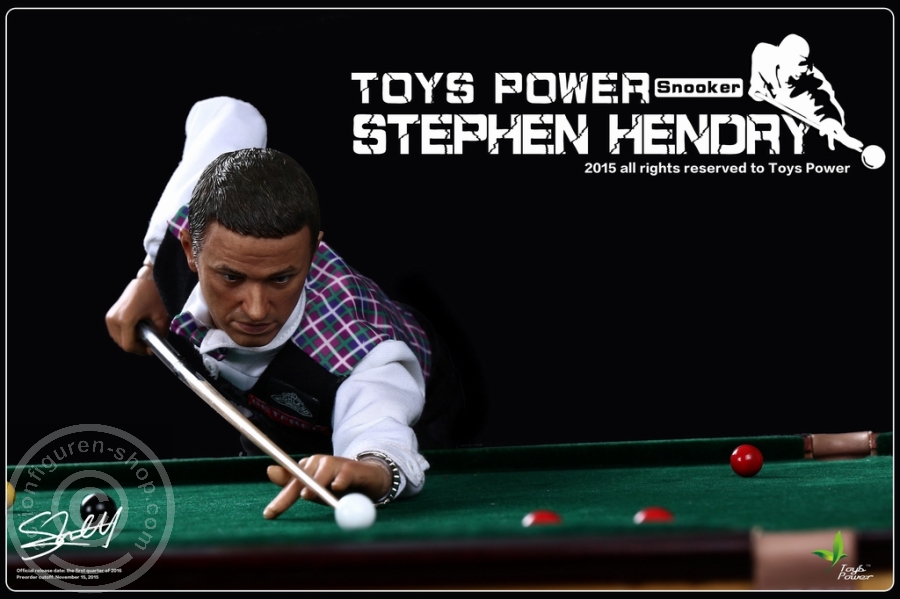 Snooker Player Hendry with Snooker Table
