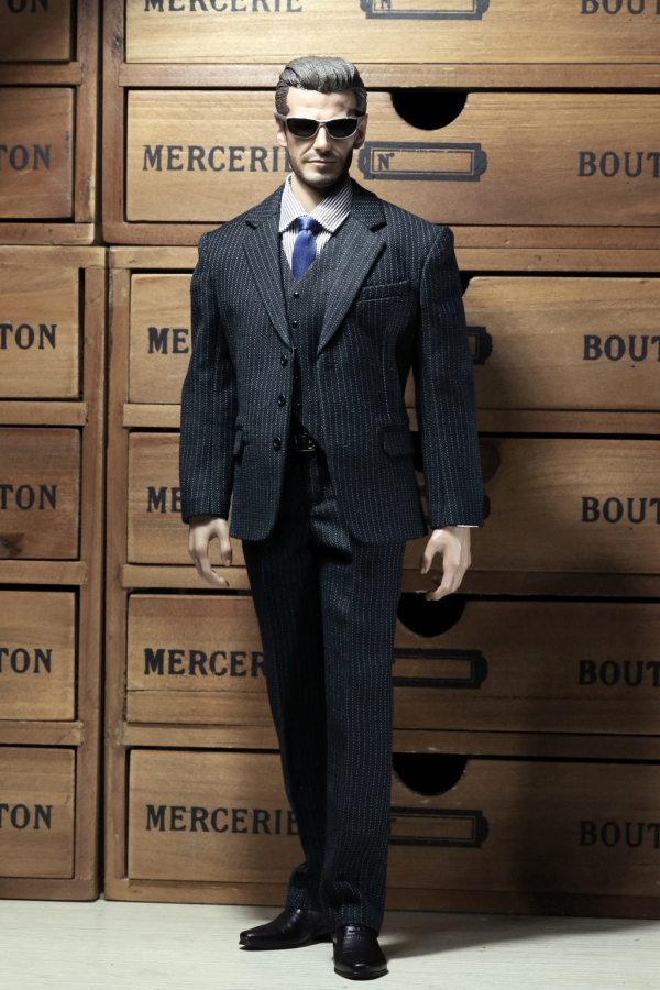 PTx22B-01 Mens striped Suit Set - dark-blue