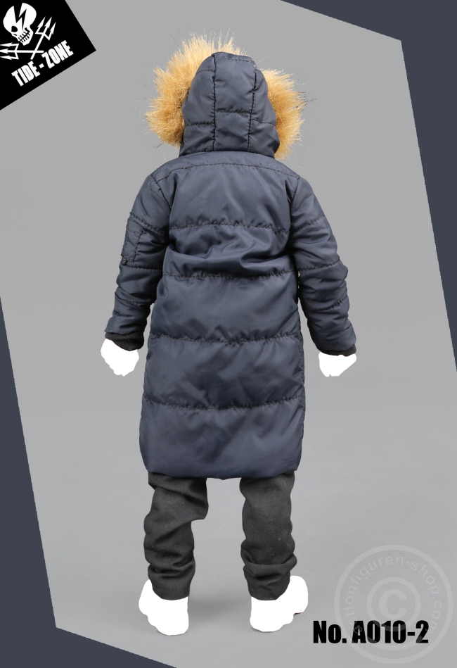 TiZ-A010-2-02 Cotton Coat Suit - blue/black