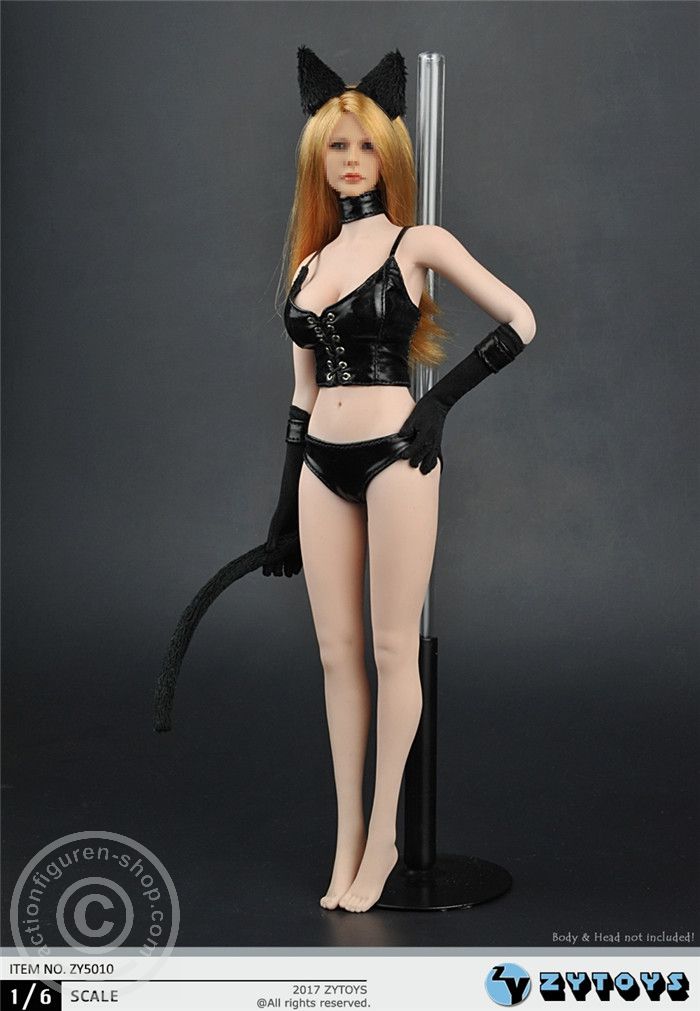 ZY5010-01 Sexy Cat Girl Leather Lingerie Set