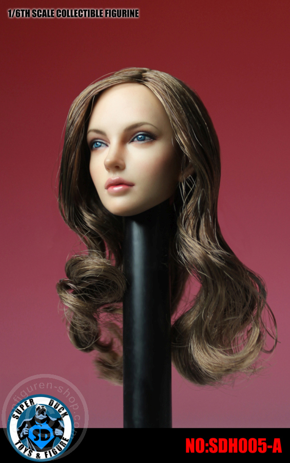 Female Head - brown curly Hair