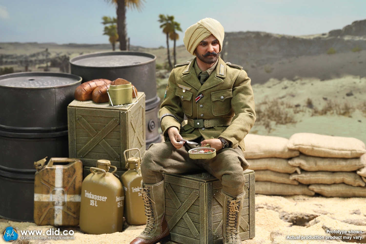 Ishaan & Panzer Commander - Stauffenberg - WWII German Africa Corps Supply Duty - in 1/6 scale Ishaan & Panzer Commander - Stauffenberg - WWII German Africa Corps Supply Duty - in 1/6 scale