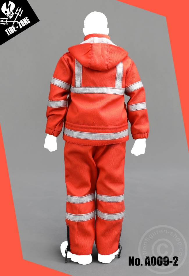 TiZ-A009-2-02 Fluorescence Working Suit - signal-red