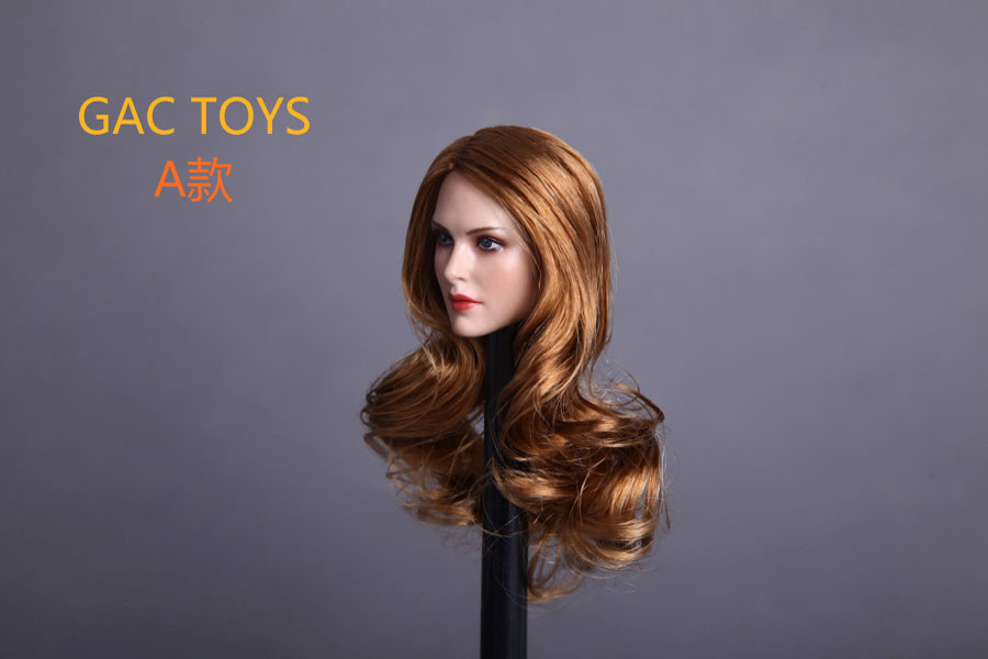 Female Head - gold-brown long Hair