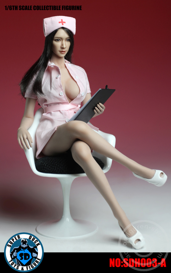 Female Head - long black Hair