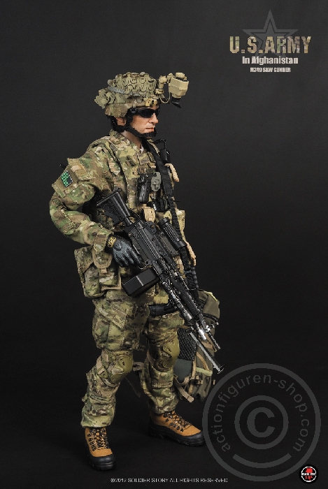 SSt068-16 U.S.Army in Afghanistan M249 SAW Gunner