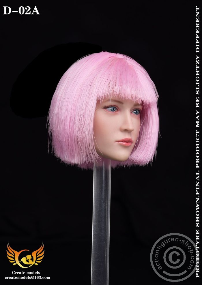 CM-D02A-04 Head - short Pink Hair