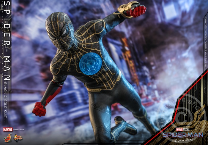 608451-16 Spider-Man: No Way Home - Spiderman (Black & Gold Suit) - MMS604