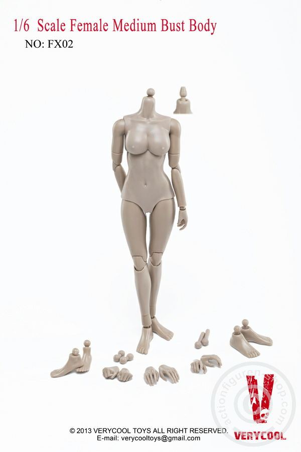VCFX02-04 Female Body - medium Bust - Flesh Caucasian (B)