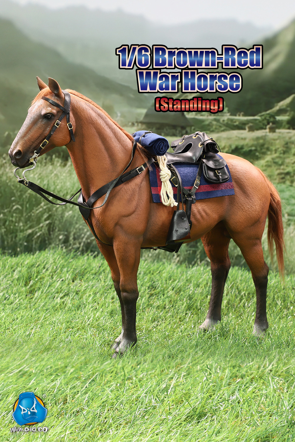 Brown-Red War Horse (Standing) US Army Cavalry - 1/6 scale Brown-Red War Horse (Standing) US Army Cavalry - 1/6 scale
