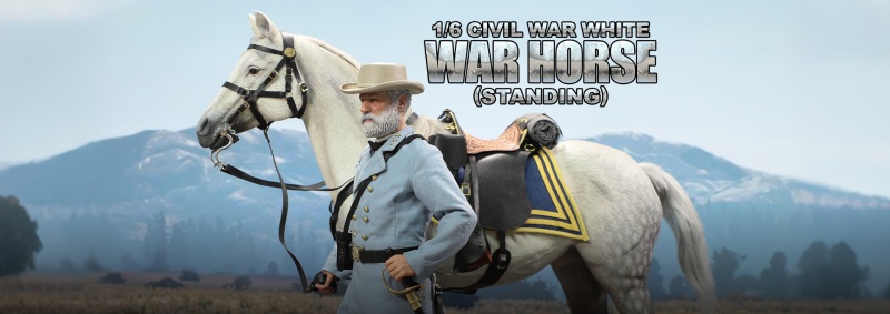 Civil War White War Horse (Standing) - 1/6 scale