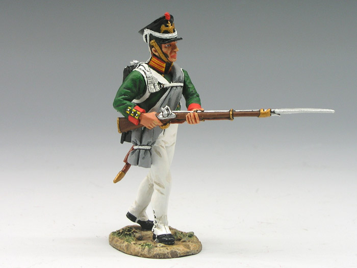 Russian Guards: 'Preobrajenski Regt' Advancing with Rifle and Bayonet